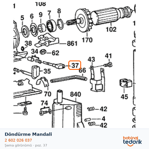 Bosch Döndürme Mandali — GST 60 PB (2 602 026 037)