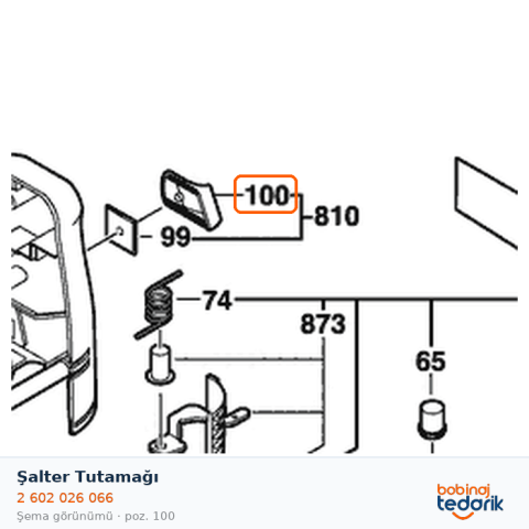 Bosch Şalter Tutamağı — GST 100 (2 602 026 066)