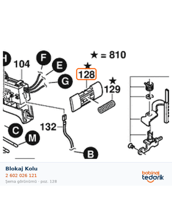 Bosch Blokaj Kolu — GST 120 BE (2 602 026 121) Bosch Blokaj Kolu — GST 120 BE (2 602 026 121)