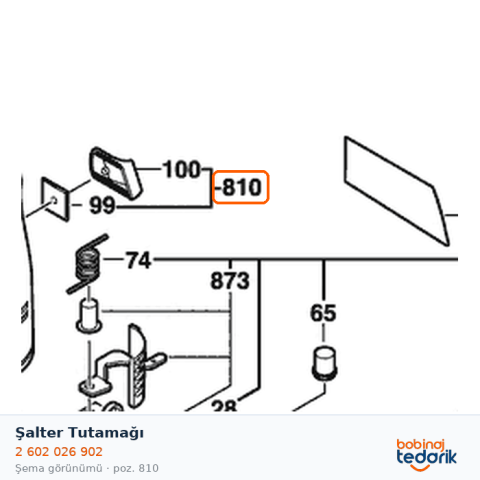 Bosch Şalter Tutamağı — GST 100 (2 602 026 902) Bosch Şalter Tutamağı — GST 100 (2 602 026 902)