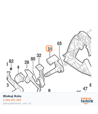 Bosch Blokaj Kolu — GKT 55 GCE (2 602 051 003) Bosch Blokaj Kolu — GKT 55 GCE (2 602 051 003)