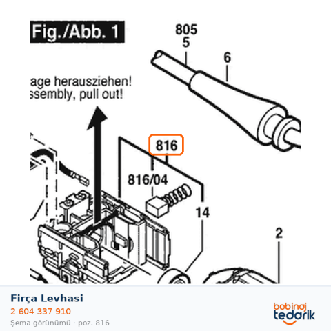 Bosch Firça Levhasi — GSE 300 E (2 604 337 910) Bosch Firça Levhasi — GSE 300 E (2 604 337 910)