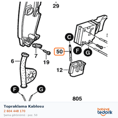 Bosch Topraklama Kablosu — GBM 350 (2 604 448 170)