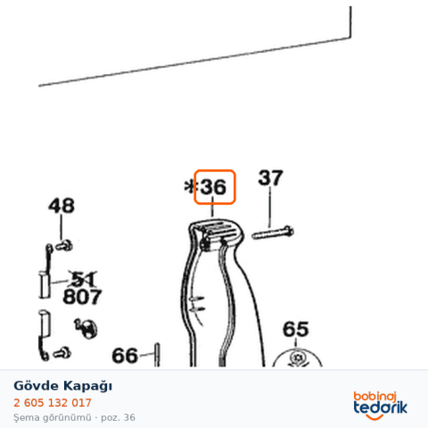 Bosch Gövde Kapağı — GBS 1412.7 (2 605 132 017)