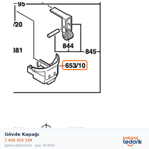 Bosch Gövde Kapağı — GST 100 (2 605 510 159)
