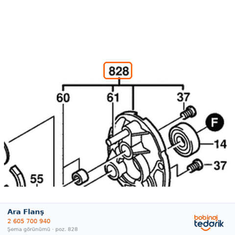 Bosch Ara Flanş — GBM 13-2 (2 605 700 940) Bosch Ara Flanş — GBM 13-2 (2 605 700 940)