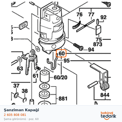 Bosch Şanziman Kapaği — GST 100 (2 605 808 081) Bosch Şanziman Kapaği — GST 100 (2 605 808 081)