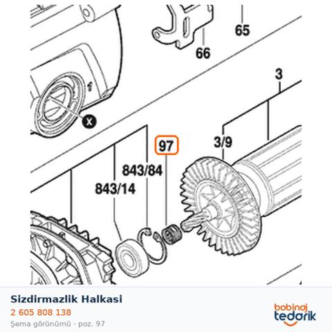 Bosch Sizdirmazlik Halkasi — GSB 162-2 RE bulk (2 605 808 138) Bosch Sizdirmazlik Halkasi — GSB 162-2 RE bulk (2 605 808 138)