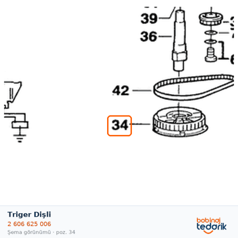 Bosch Triger Dişli — GSS 28 A (2 606 625 006) Bosch Triger Dişli — GSS 28 A (2 606 625 006)