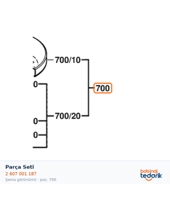 Bosch Parça Seti — GWS 14-150 C (2 607 001 187)