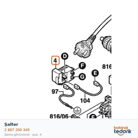 Bosch Şalter — GST 100 (2 607 200 345)