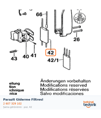 Bosch Parazit Giderme Filtresi — GBS 1412.7 (2 607 329 102)