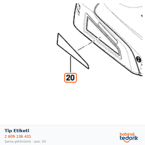 Bosch Tip Etiketi — GSR 1000 (2 609 136 431) Bosch Tip Etiketi — GSR 1000 (2 609 136 431)