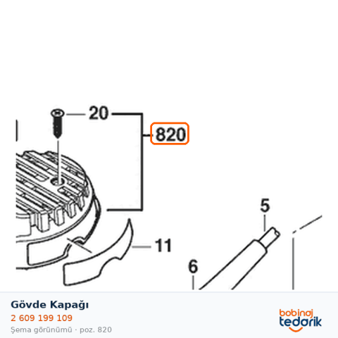 Bosch Gövde Kapağı — GKF 600 (2 609 199 109)