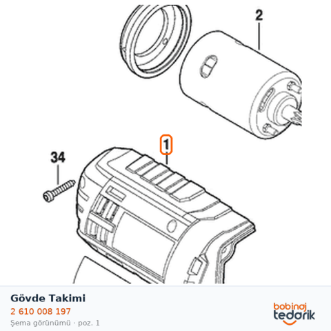Bosch Gövde Takimi — GDS 18 V-Li HT (2 610 008 197)