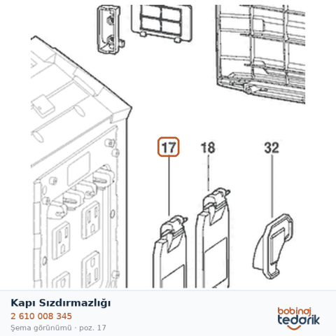 Bosch Kapı Sızdırmazlığı — GML 50 (2 610 008 345) Bosch Kapı Sızdırmazlığı — GML 50 (2 610 008 345)