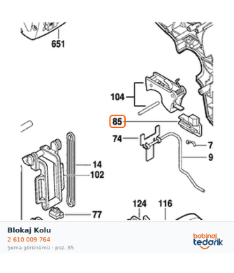 Bosch Blokaj Kolu — GSK 18 V-LI (2 610 009 764) Bosch Blokaj Kolu — GSK 18 V-LI (2 610 009 764)