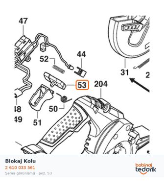 Bosch Blokaj Kolu — GKM 18 V-LI (2 610 033 561) Bosch Blokaj Kolu — GKM 18 V-LI (2 610 033 561)