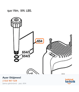 Bosch Ayar Düğmesi — GOF 2000 CE (2 610 907 529) Bosch Ayar Düğmesi — GOF 2000 CE (2 610 907 529)