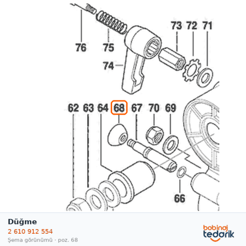 Bosch Düğme — GTM 12 (2 610 912 554)