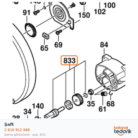 Bosch Şaft — GKG 24 V (2 610 912 568)