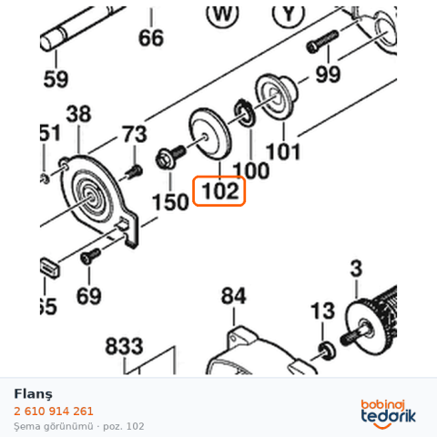 Bosch Flanş — GKG 24 V (2 610 914 261) Bosch Flanş — GKG 24 V (2 610 914 261)