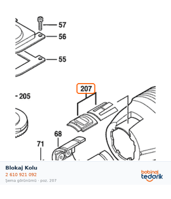 Bosch Blokaj Kolu — GSA 900 E (2 610 921 092) Bosch Blokaj Kolu — GSA 900 E (2 610 921 092)