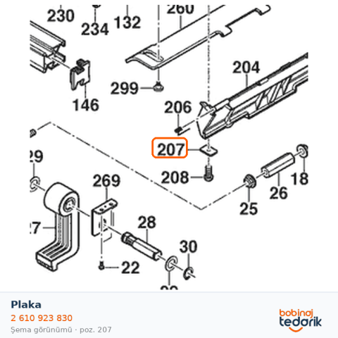 Bosch Plaka — GTS 10 J (2 610 923 830) Bosch Plaka — GTS 10 J (2 610 923 830)
