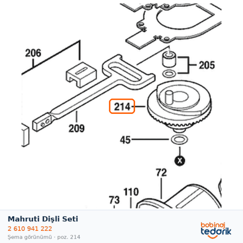 Bosch Mahruti Dişli Seti — GSA 900 E (2 610 941 222) Bosch Mahruti Dişli Seti — GSA 900 E (2 610 941 222)
