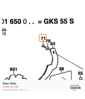 Bosch Alen Vida — GKS 55 S (2 910 141 193)