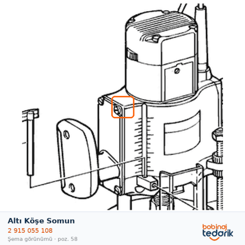 Bosch Altı Köşe Somun — GOF 1700 E (2 915 055 108)