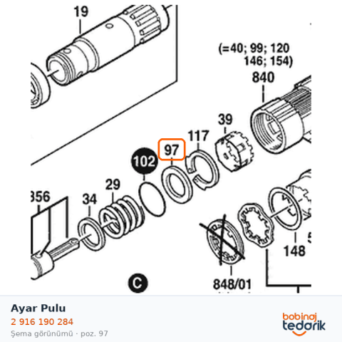 Bosch Ayar Pulu — GBH 5/40 DCE (2 916 190 284)