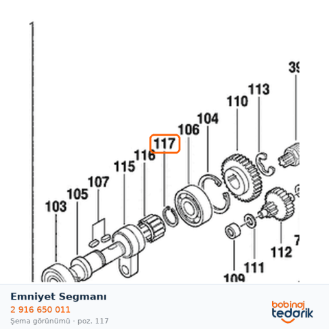 Bosch Emniyet Segmanı — GNA 1,6 (2 916 650 011) Bosch Emniyet Segmanı — GNA 1,6 (2 916 650 011)