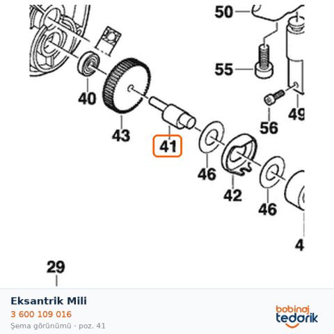 Bosch Eksantrik Mili — GSC 160 (3 600 109 016) Bosch Eksantrik Mili — GSC 160 (3 600 109 016)
