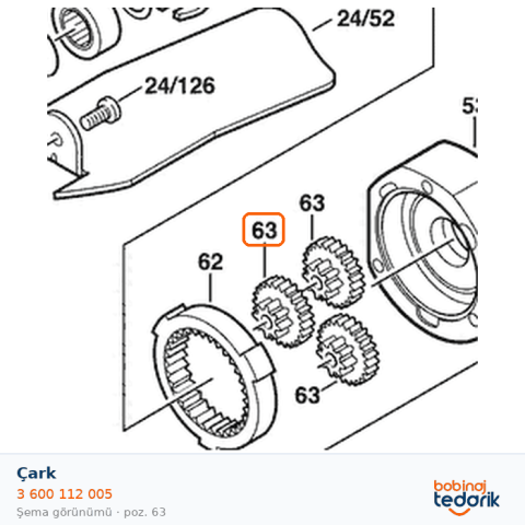 Bosch Çark — GSC 16 (3 600 112 005) Bosch Çark — GSC 16 (3 600 112 005)