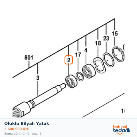Bosch Oluklu Bilyalı Yatak — GGS 27 LC (3 600 900 020) Bosch Oluklu Bilyalı Yatak — GGS 27 LC (3 600 900 020)