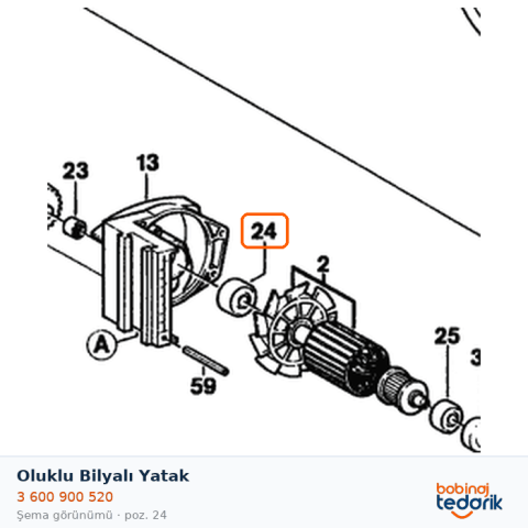 Bosch Oluklu Bilyalı Yatak — GKS 55 S (3 600 900 520) Bosch Oluklu Bilyalı Yatak — GKS 55 S (3 600 900 520)