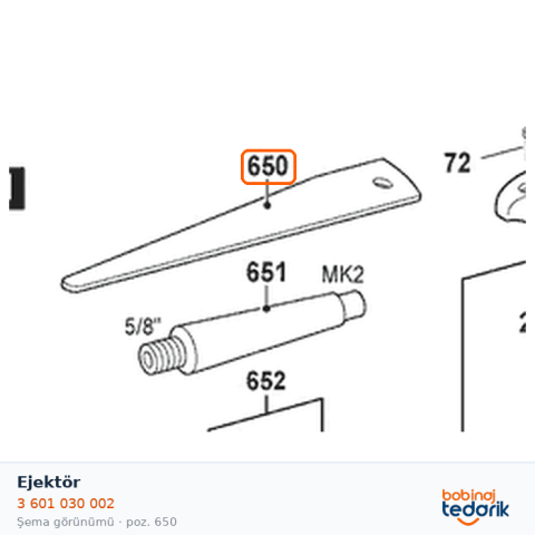 Bosch Ejektör — GBM 23-2 (3 601 030 002) Bosch Ejektör — GBM 23-2 (3 601 030 002)