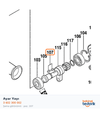 Bosch Ayar Yayı — GSC 4,5 (3 602 300 002) Bosch Ayar Yayı — GSC 4,5 (3 602 300 002)