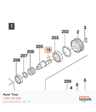 Bosch Ayar Yayı — GNA 1,6 L (3 602 300 009) Bosch Ayar Yayı — GNA 1,6 L (3 602 300 009)