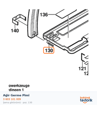 Bosch Ağir Germe Pimi — GSF 100 A (3 603 101 009)