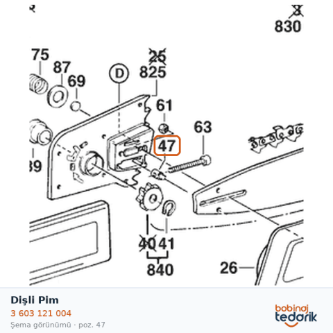 Bosch Dişli Pim — GKE 35 BC (3 603 121 004)