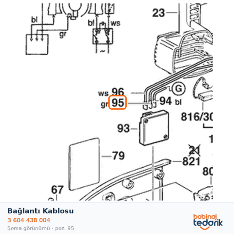 Bosch Bağlantı Kablosu — GKE 35 BC (3 604 438 004) Bosch Bağlantı Kablosu — GKE 35 BC (3 604 438 004)