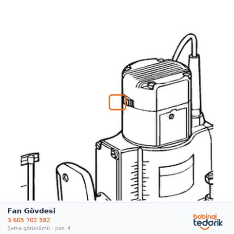 Bosch Fan Gövdesi — GOF 1700 E (3 605 702 592)