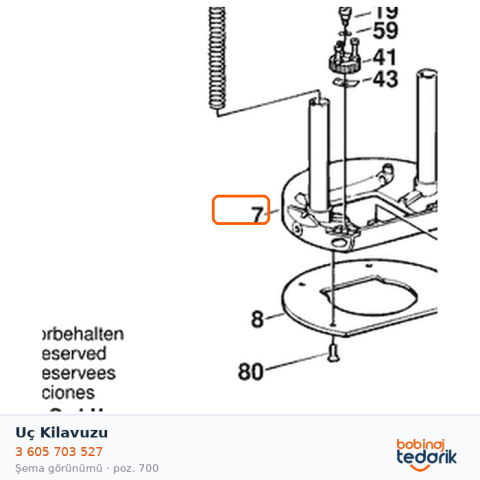 Bosch Uç Kilavuzu — GOF 1700 E (3 605 703 527)