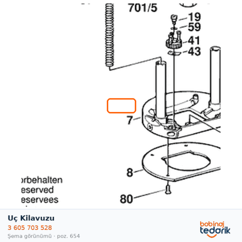 Bosch Uç Kilavuzu — GOF 1700 E (3 605 703 528) Bosch Uç Kilavuzu — GOF 1700 E (3 605 703 528)
