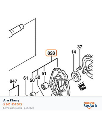 Bosch Ara Flanş — GBM 13 HRE (3 605 806 543) Bosch Ara Flanş — GBM 13 HRE (3 605 806 543)