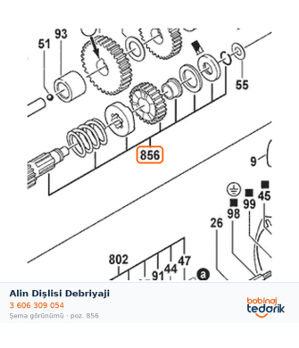 Bosch Alin Dişlisi Debriyaji — GDB 1600 DE (3 606 309 054)