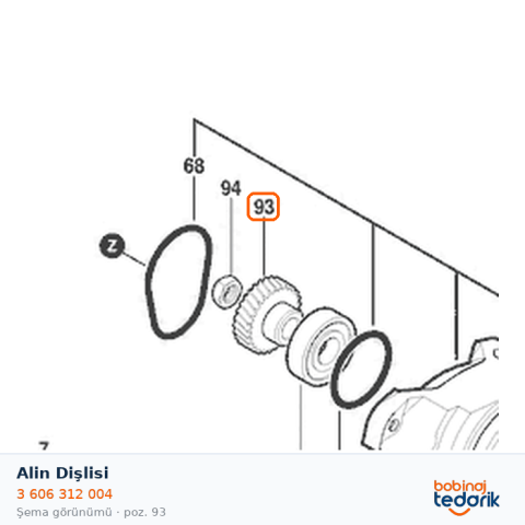 Bosch Alin Dişlisi — GGS 8 CE (3 606 312 004) Bosch Alin Dişlisi — GGS 8 CE (3 606 312 004)