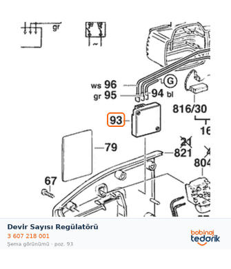 Bosch Devir Sayısı Regülatörü — GKE 35 BC (3 607 218 001) Bosch Devir Sayısı Regülatörü — GKE 35 BC (3 607 218 001)